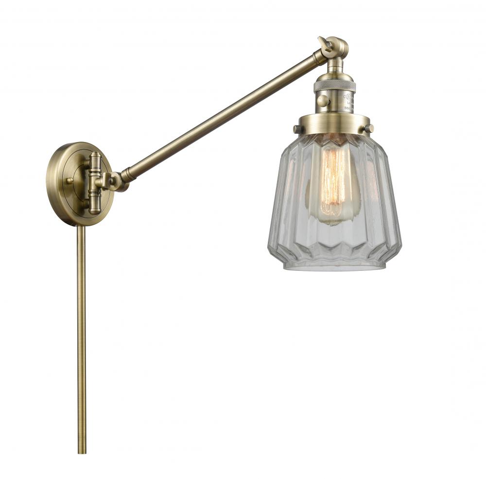 Chatham - 1 Light - 8 inch - Antique Brass -Adjustable Swing Arm