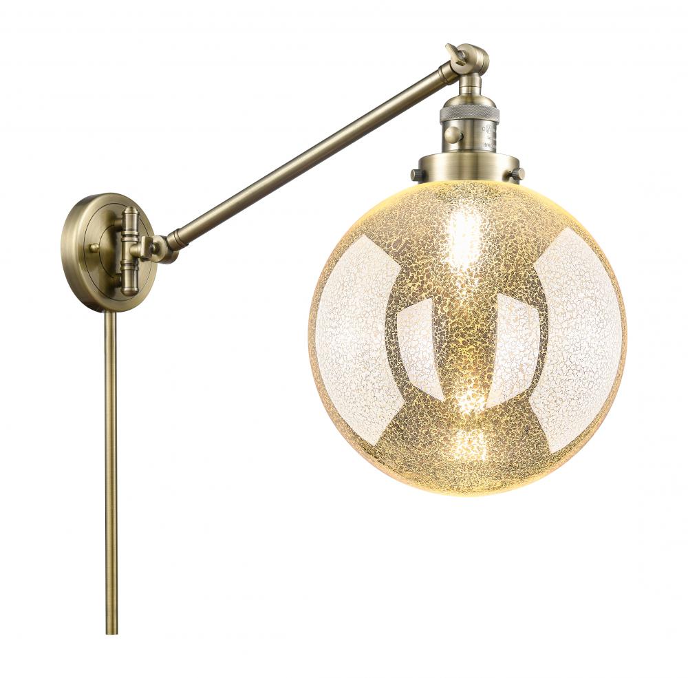 Beacon - 1 Light - 10 inch - Antique Brass -Adjustable Swing Arm
