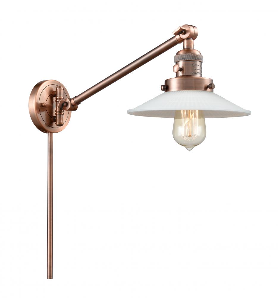 Halophane - 1 Light - 9 inch - Antique Copper -Adjustable Swing Arm