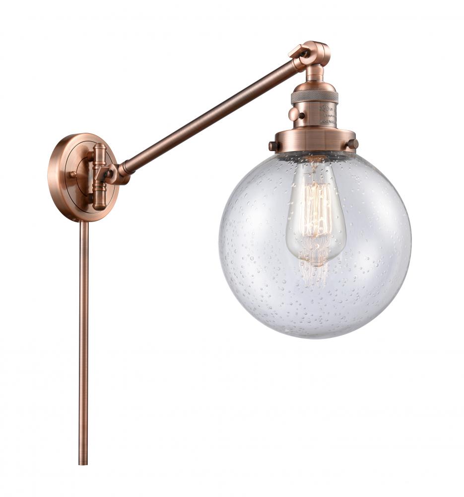 Beacon - 1 Light - 8 inch - Antique Copper -Adjustable Swing Arm