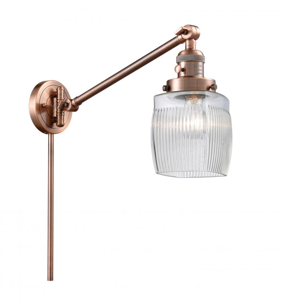 Colton - 1 Light - 8 inch - Antique Copper -Adjustable Swing Arm