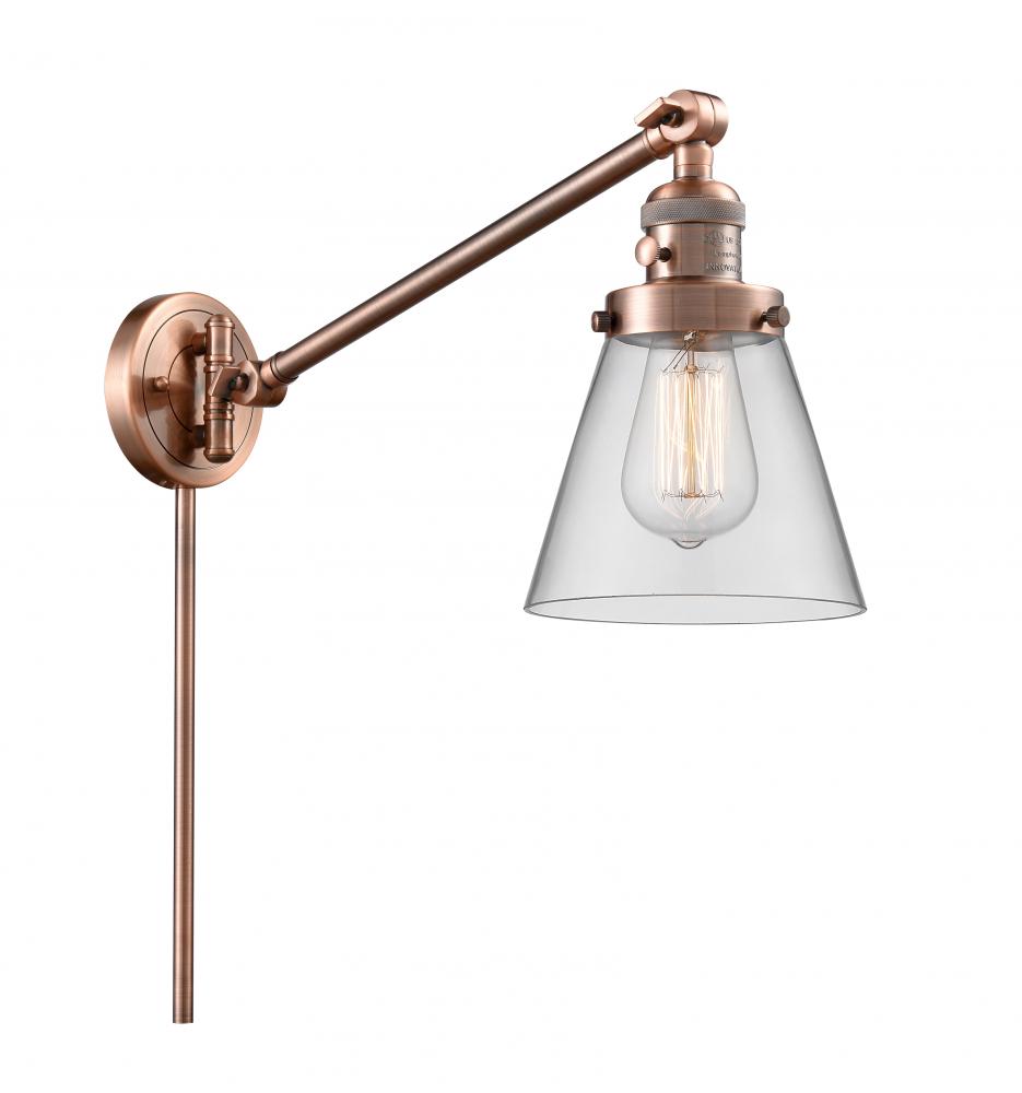 Cone - 1 Light - 8 inch - Antique Copper -Adjustable Swing Arm
