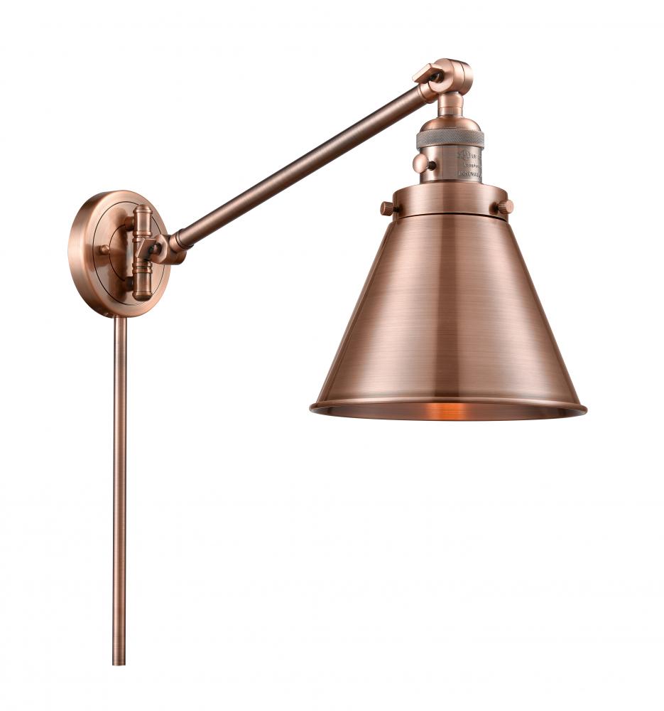 Appalachian - 1 Light - 8 inch - Antique Copper -Adjustable Swing Arm