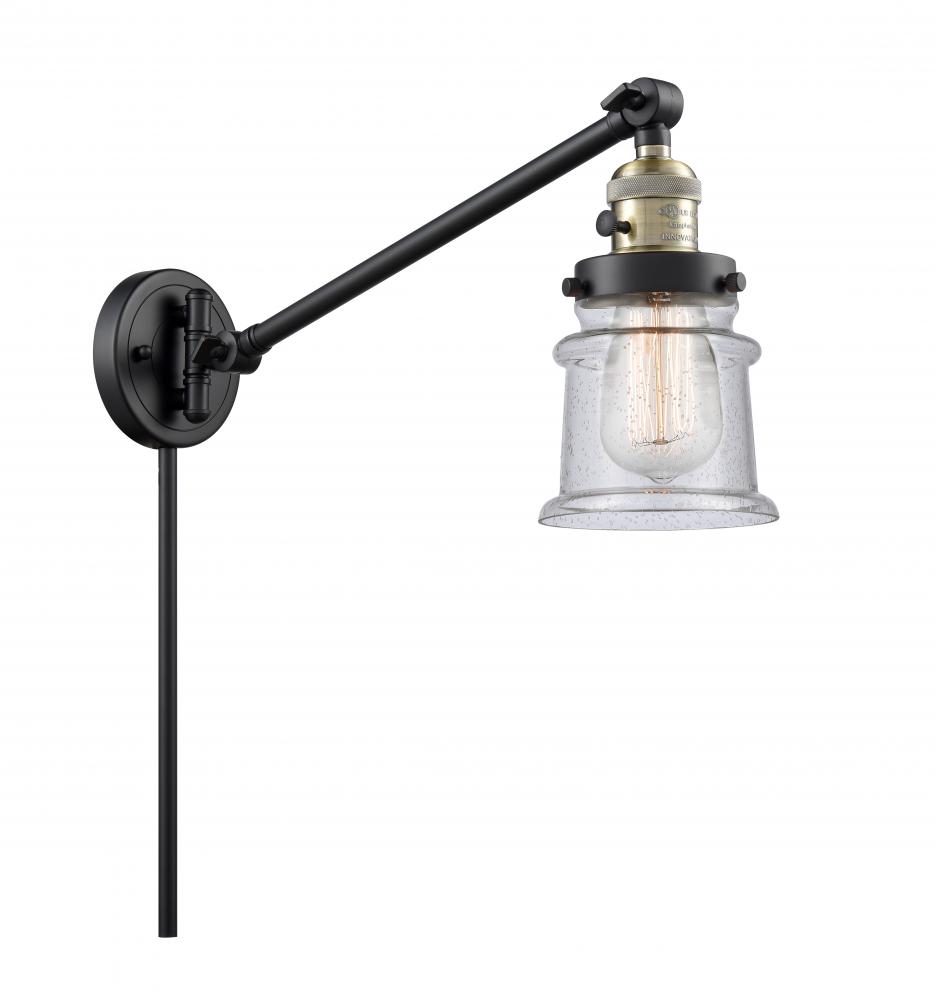 Canton - 1 Light - 8 inch - Black Antique Brass -Adjustable Swing Arm