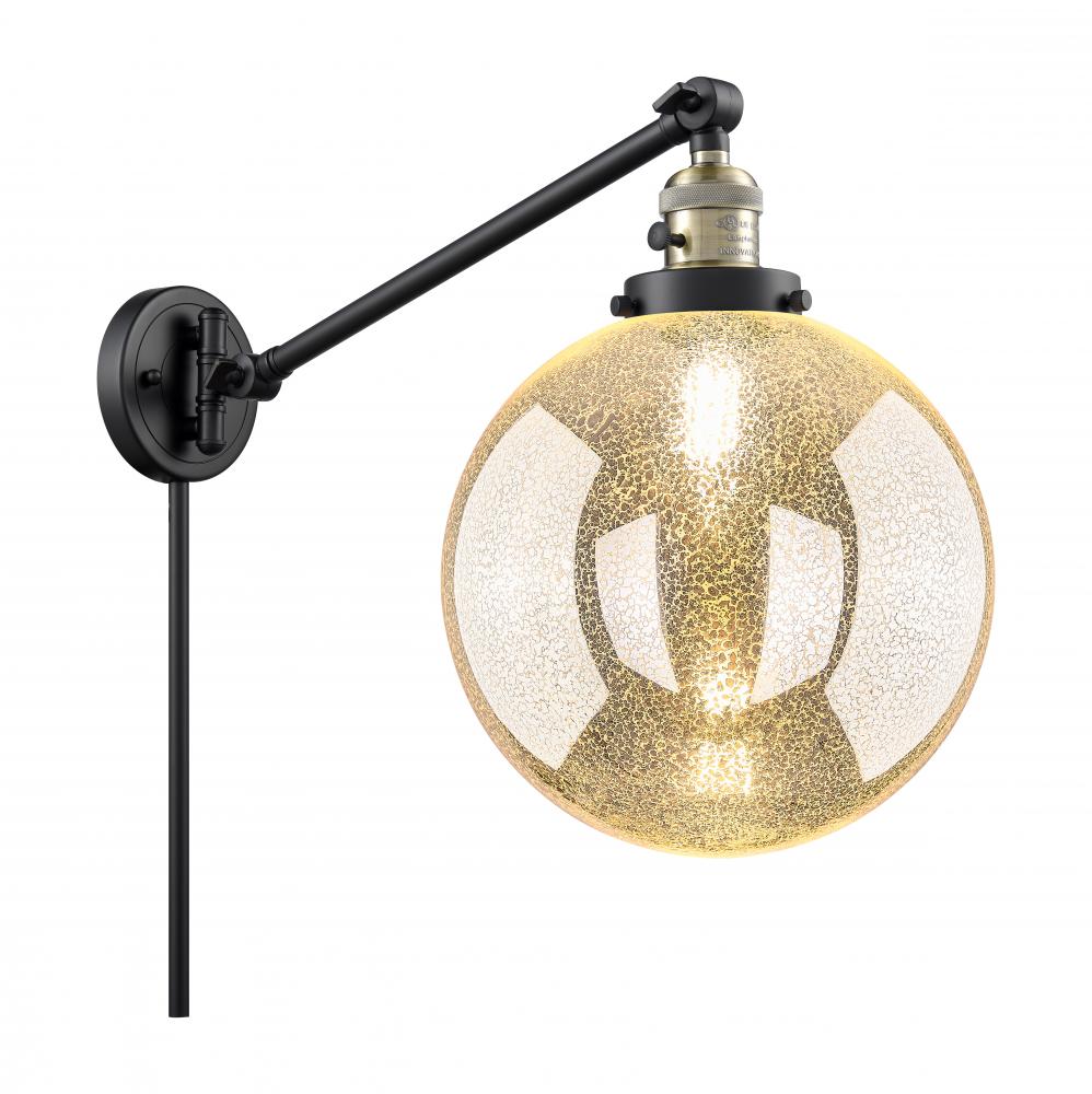 Beacon - 1 Light - 10 inch - Black Antique Brass -Adjustable Swing Arm