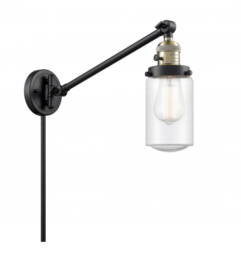 Dover - 1 Light - 5 inch - Black Antique Brass -Adjustable Swing Arm