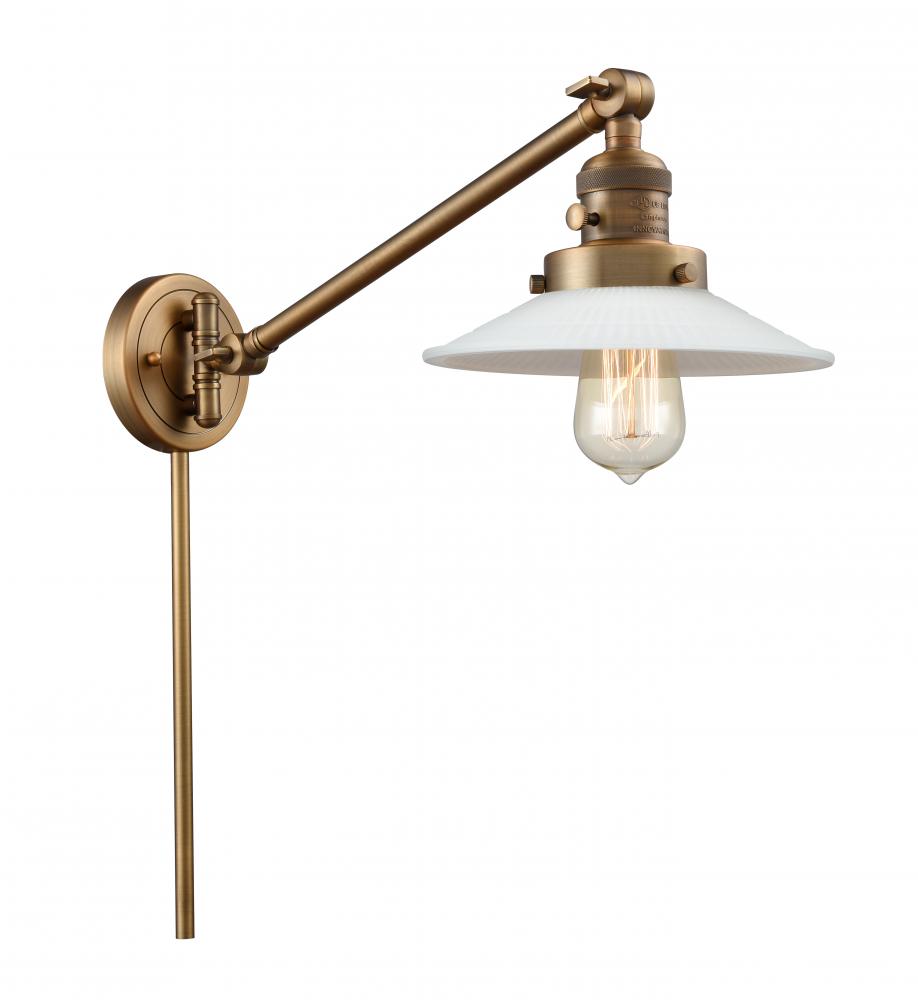 Halophane - 1 Light - 9 inch - Brushed Brass -Adjustable Swing Arm