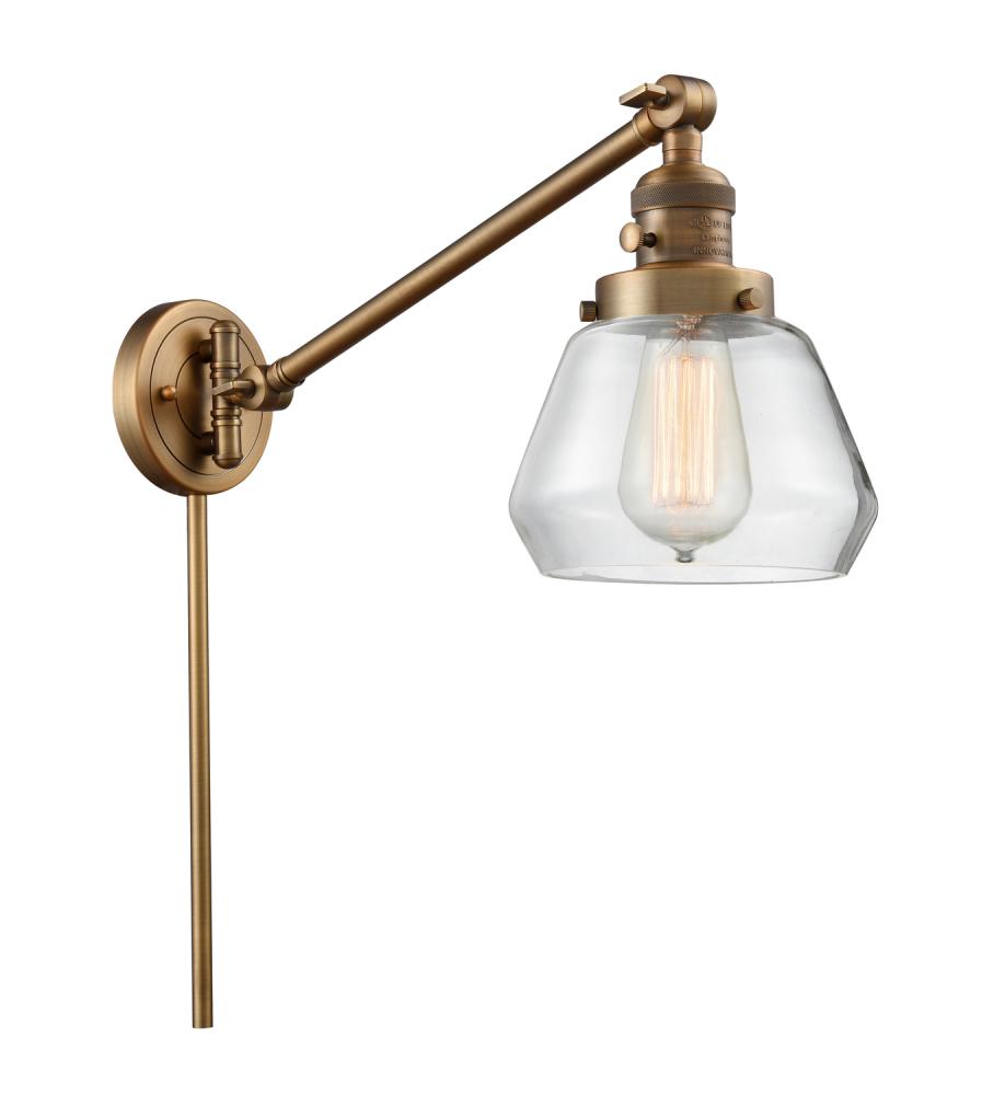 Fulton - 1 Light - 8 inch - Brushed Brass -Adjustable Swing Arm