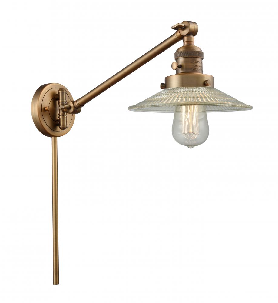 Halophane - 1 Light - 9 inch - Brushed Brass -Adjustable Swing Arm