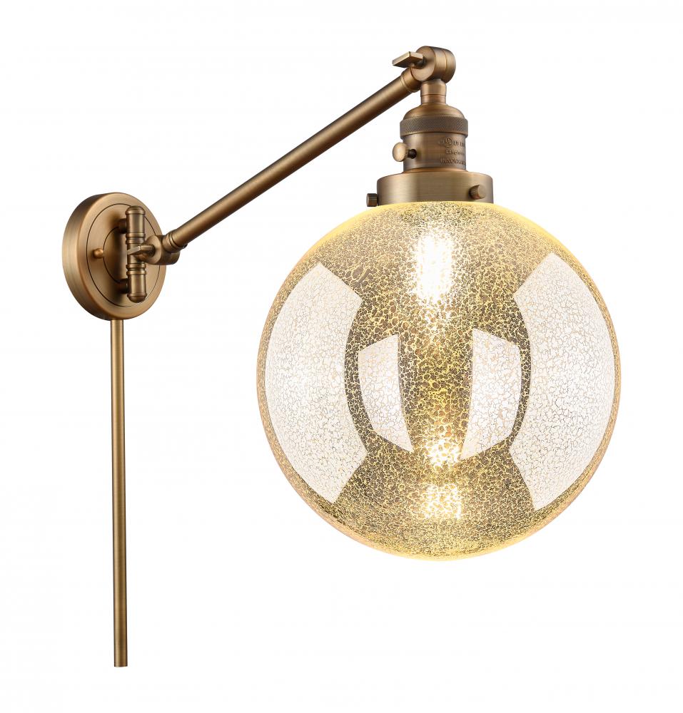 Beacon - 1 Light - 10 inch - Brushed Brass -Adjustable Swing Arm