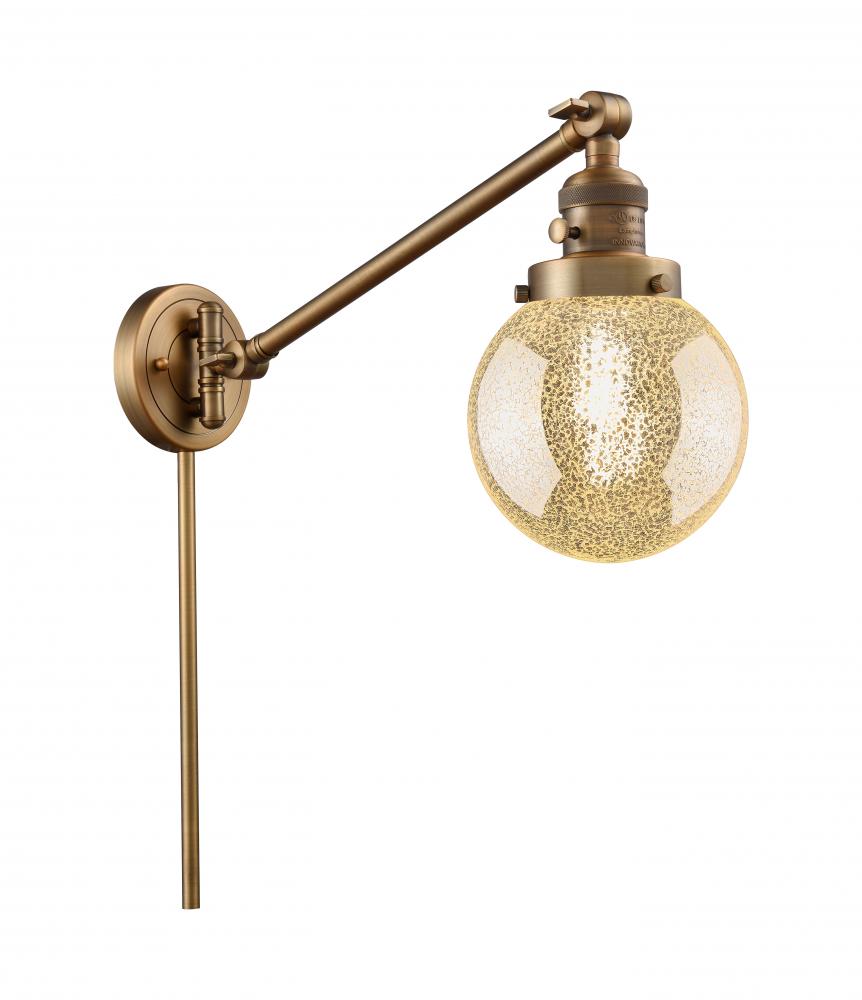 Beacon - 1 Light - 6 inch - Brushed Brass -Adjustable Swing Arm