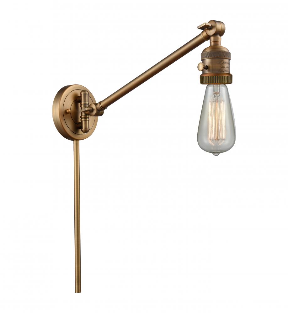Bare Bulb - 1 Light - 5 inch - Brushed Brass -Adjustable Swing Arm