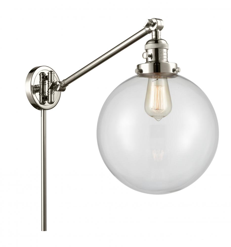 Beacon - 1 Light - 10 inch - Polished Nickel -Adjustable Swing Arm
