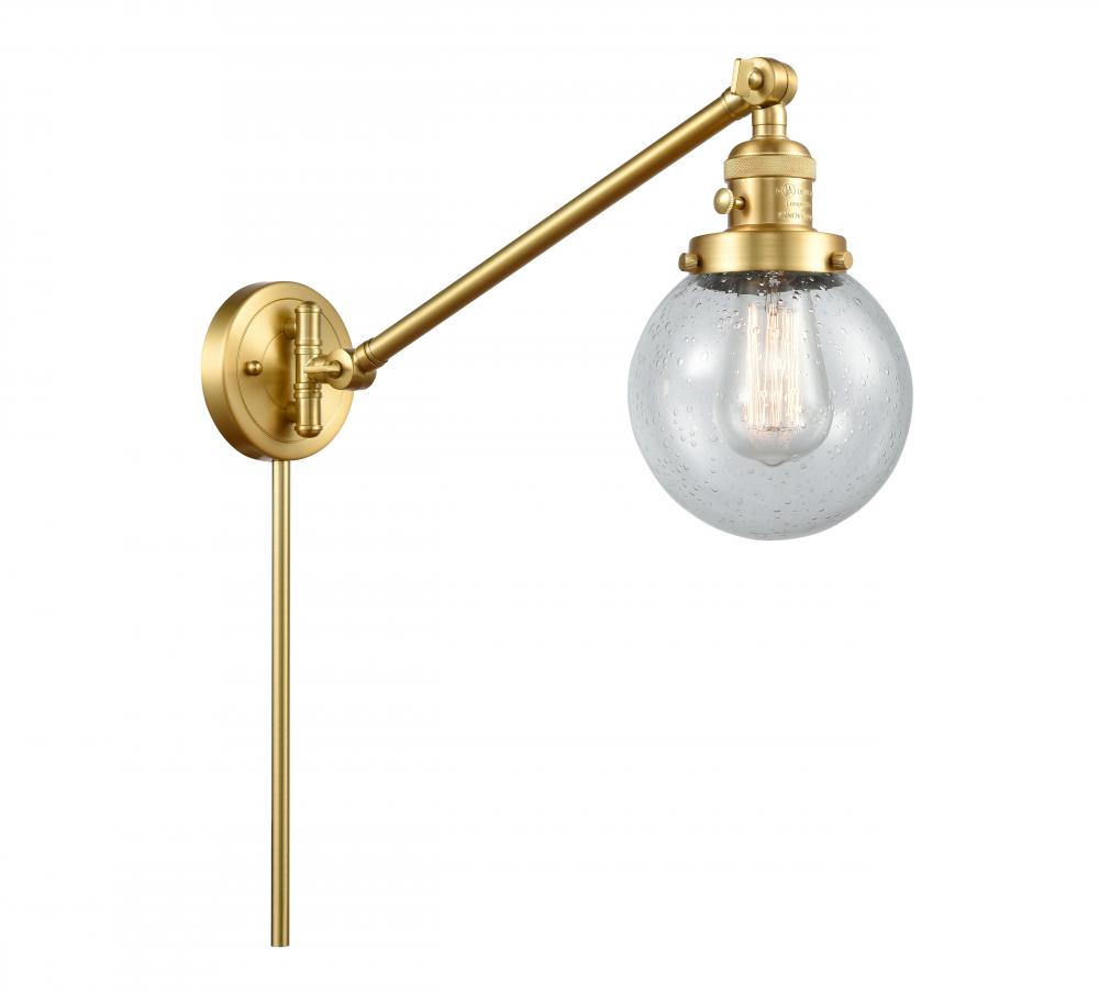 Beacon - 1 Light - 6 inch - Satin Gold -Adjustable Swing Arm