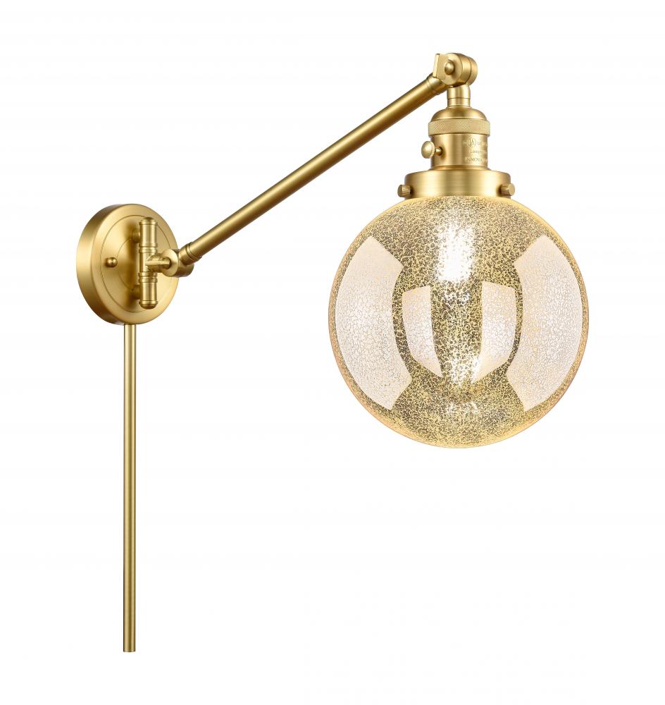 Beacon - 1 Light - 8 inch - Satin Gold -Adjustable Swing Arm