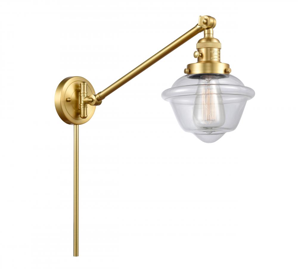 Oxford - 1 Light - 8 inch - Satin Gold -Adjustable Swing Arm