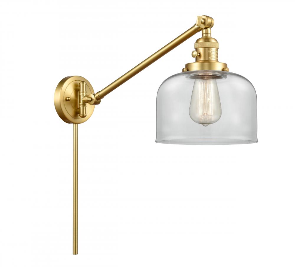 Bell - 1 Light - 8 inch - Satin Gold -Adjustable Swing Arm