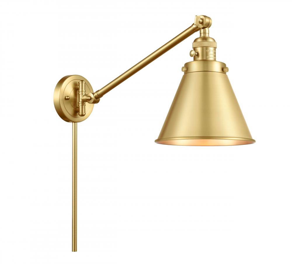 Appalachian - 1 Light - 8 inch - Satin Gold -Adjustable Swing Arm