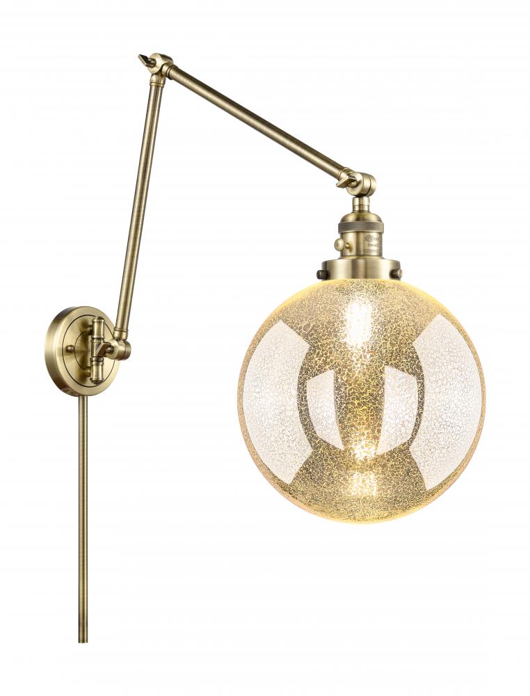 Beacon - 1 Light - 10 inch - Antique Brass -Adjustable Swing Arm