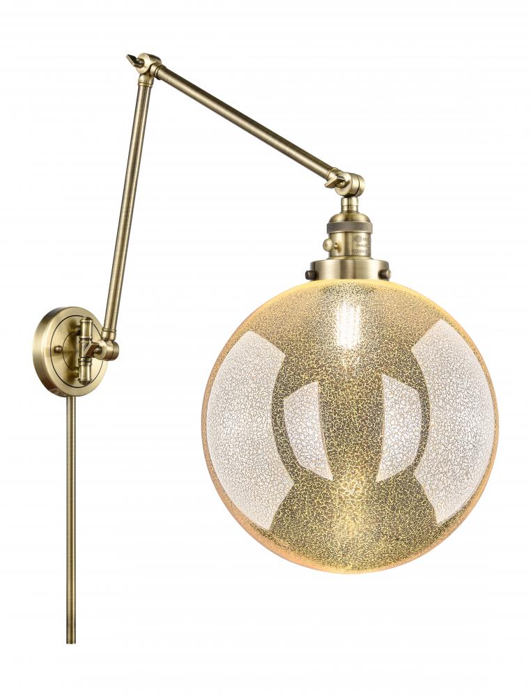 Beacon - 1 Light - 12 inch - Antique Brass -Adjustable Swing Arm