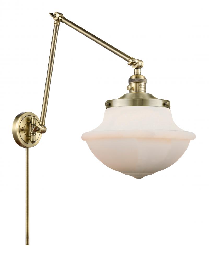 Oxford - 1 Light - 12 inch - Antique Brass -Adjustable Swing Arm