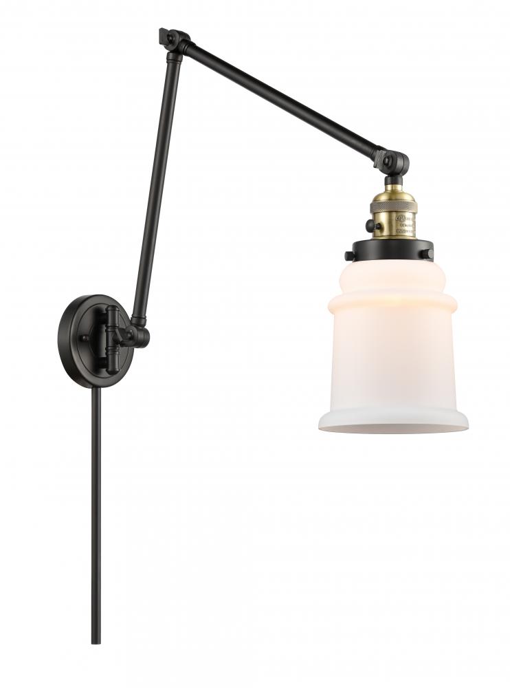 Canton - 1 Light - 6 inch - Black Antique Brass -Adjustable Swing Arm