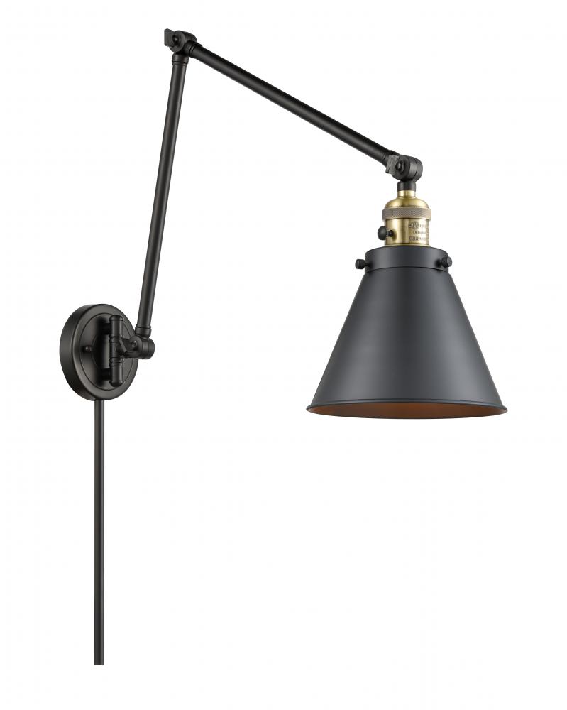 Appalachian - 1 Light - 8 inch - Black Antique Brass -Adjustable Swing Arm
