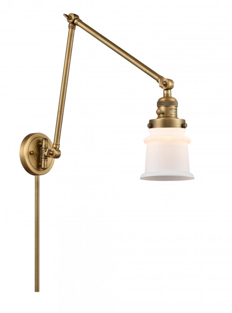 Canton - 1 Light - 8 inch - Brushed Brass -Adjustable Swing Arm