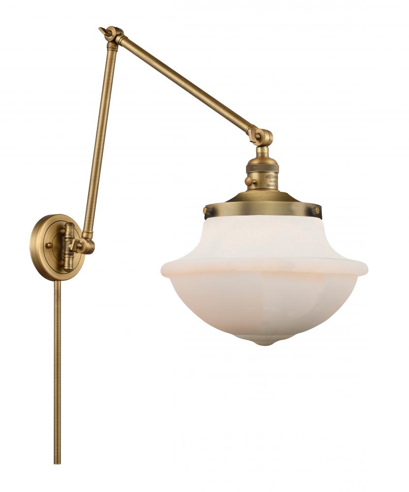 Oxford - 1 Light - 12 inch - Brushed Brass -Adjustable Swing Arm