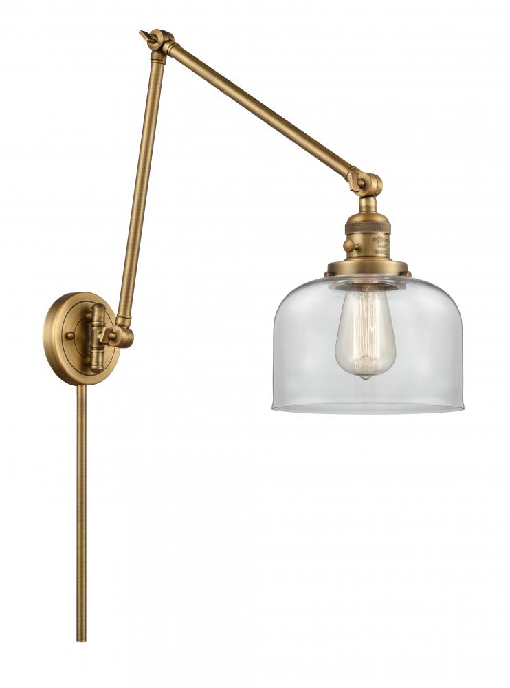 Bell - 1 Light - 8 inch - Brushed Brass -Adjustable Swing Arm