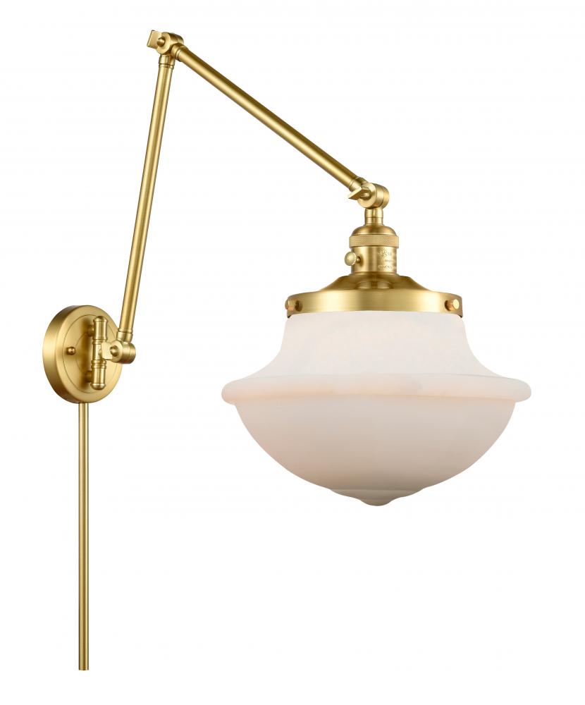 Oxford - 1 Light - 12 inch - Satin Gold -Adjustable Swing Arm