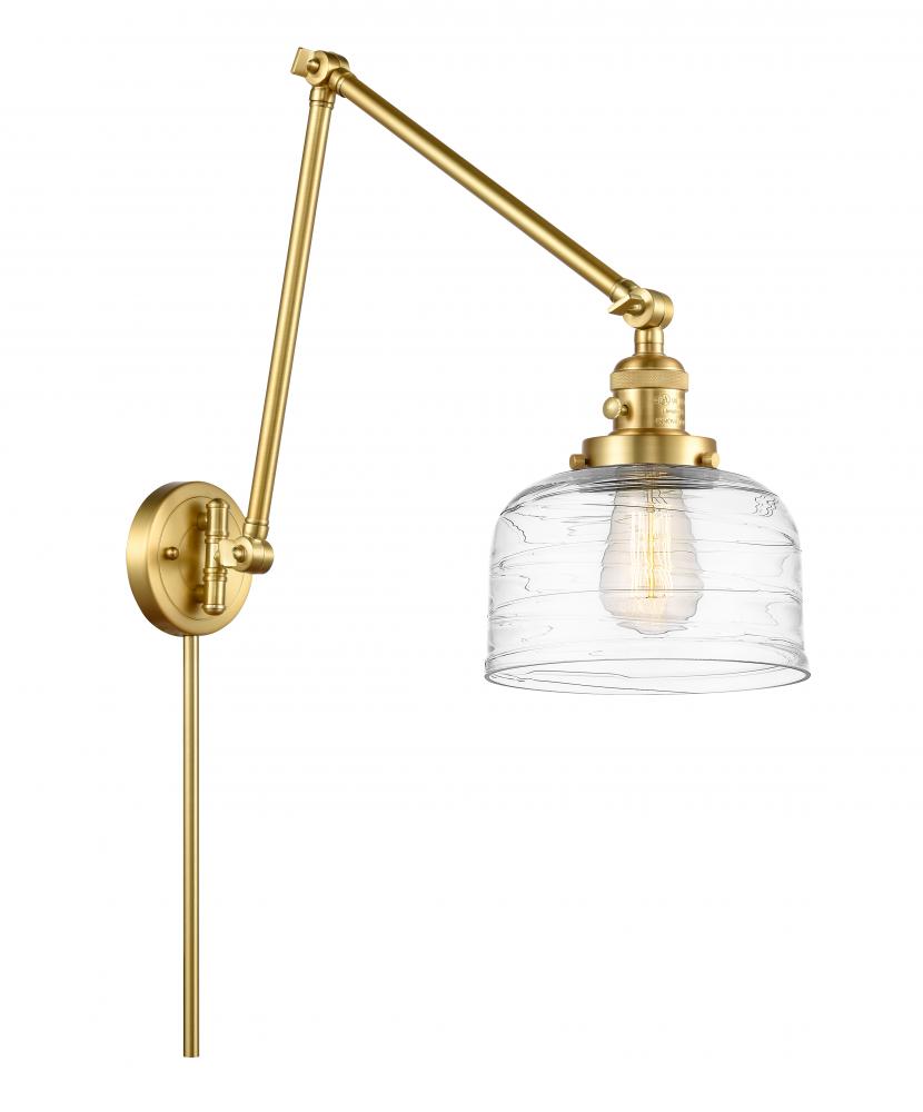 Bell - 1 Light - 8 inch - Satin Gold -Adjustable Swing Arm