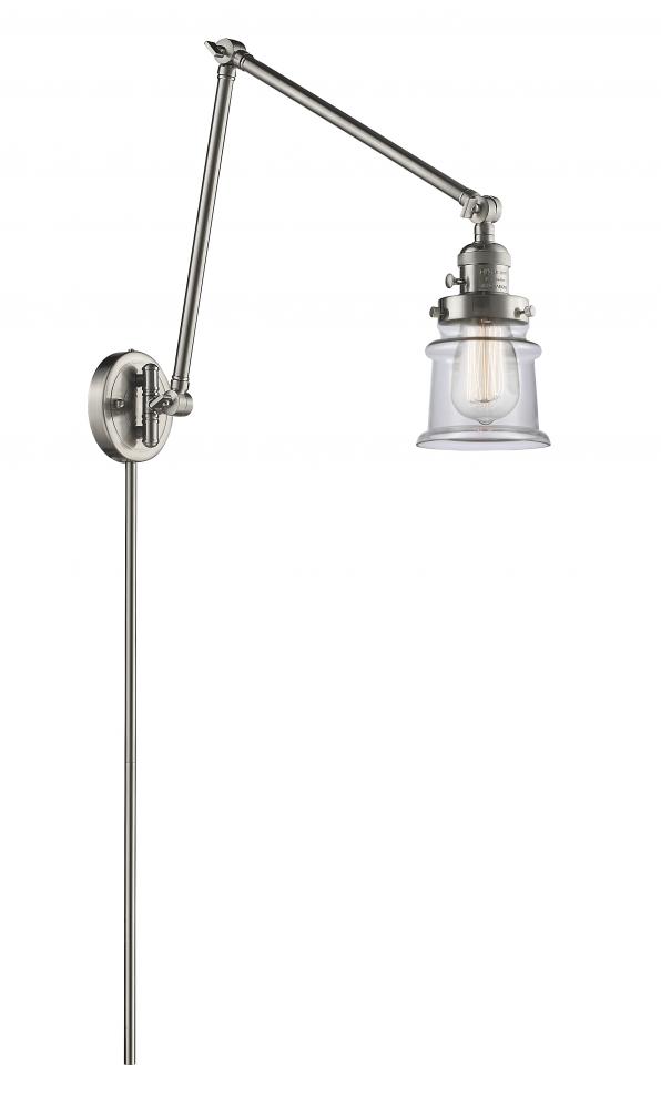 Canton - 1 Light - 8 inch - Brushed Satin Nickel -Adjustable Swing Arm