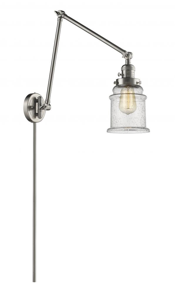 Canton - 1 Light - 6 inch - Brushed Satin Nickel -Adjustable Swing Arm