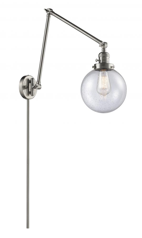 Beacon - 1 Light - 8 inch - Brushed Satin Nickel -Adjustable Swing Arm
