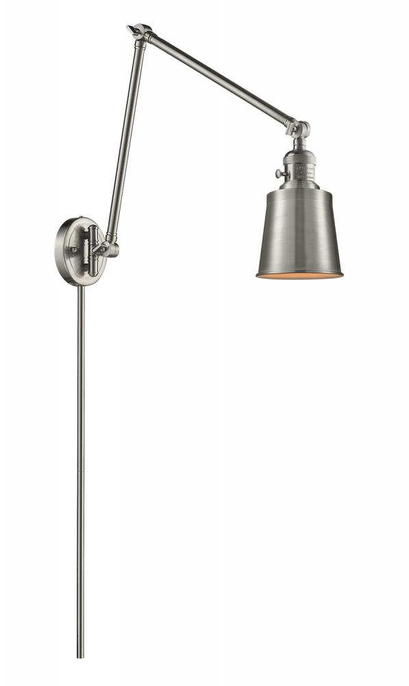 Addison - 1 Light - 8 inch - Brushed Satin Nickel -Adjustable Swing Arm