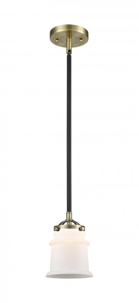 Canton - 1 Light - 5 inch - Black Antique Brass - Stem hung - Mini Pendant