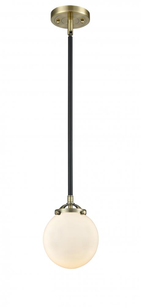Beacon - 1 Light - 6 inch - Black Antique Brass - Stem hung - Mini Pendant