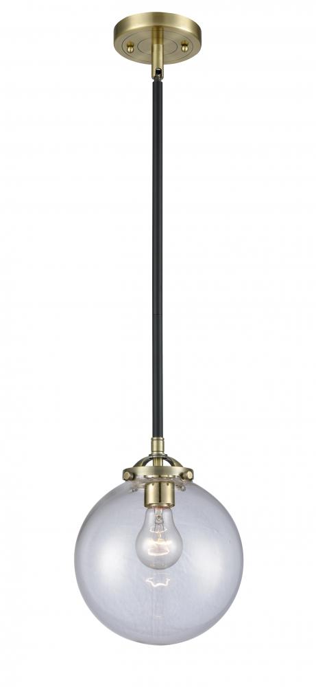 Beacon - 1 Light - 8 inch - Black Antique Brass - Stem hung - Mini Pendant