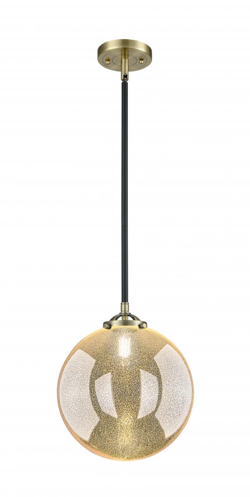Beacon - 1 Light - 12 inch - Black Antique Brass - Stem hung - Mini Pendant