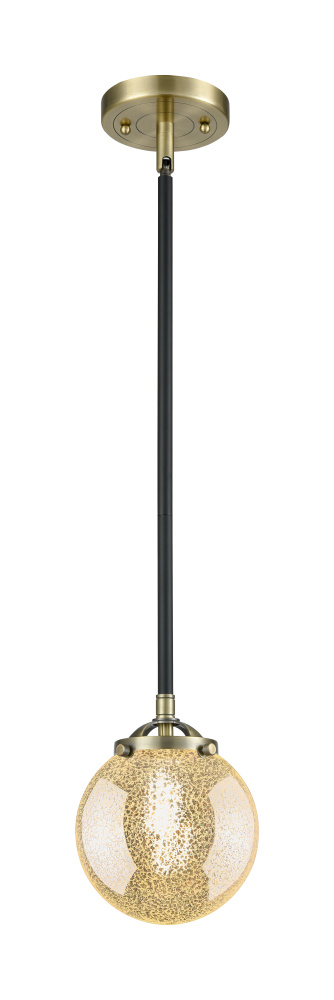 Beacon - 1 Light - 6 inch - Black Antique Brass - Stem hung - Mini Pendant