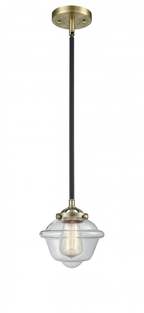 Oxford - 1 Light - 8 inch - Black Antique Brass - Stem hung - Mini Pendant