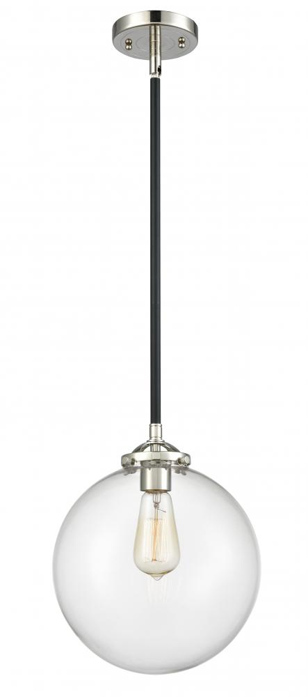 Beacon - 1 Light - 10 inch - Black Polished Nickel - Stem hung - Mini Pendant