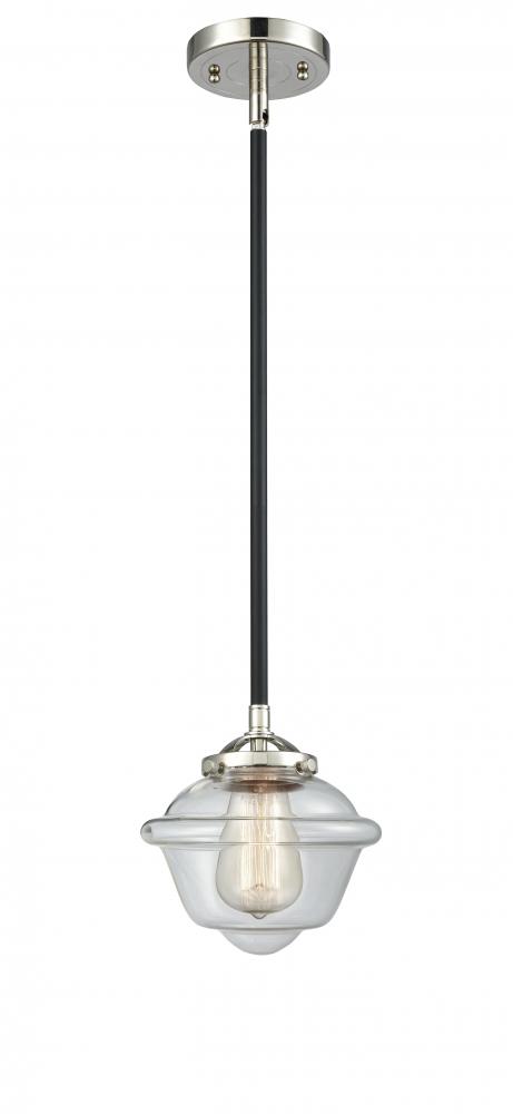 Oxford - 1 Light - 8 inch - Black Polished Nickel - Stem hung - Mini Pendant