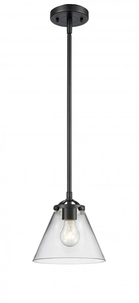 Cone - 1 Light - 8 inch - Oil Rubbed Bronze - Stem hung - Mini Pendant