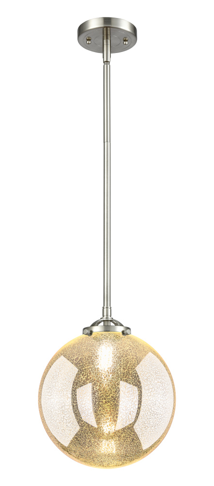 Beacon - 1 Light - 10 inch - Brushed Satin Nickel - Stem hung - Mini Pendant