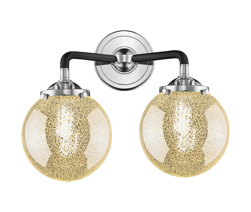 Beacon - 2 Light - 14 inch - Black Polished Nickel - Bath Vanity Light