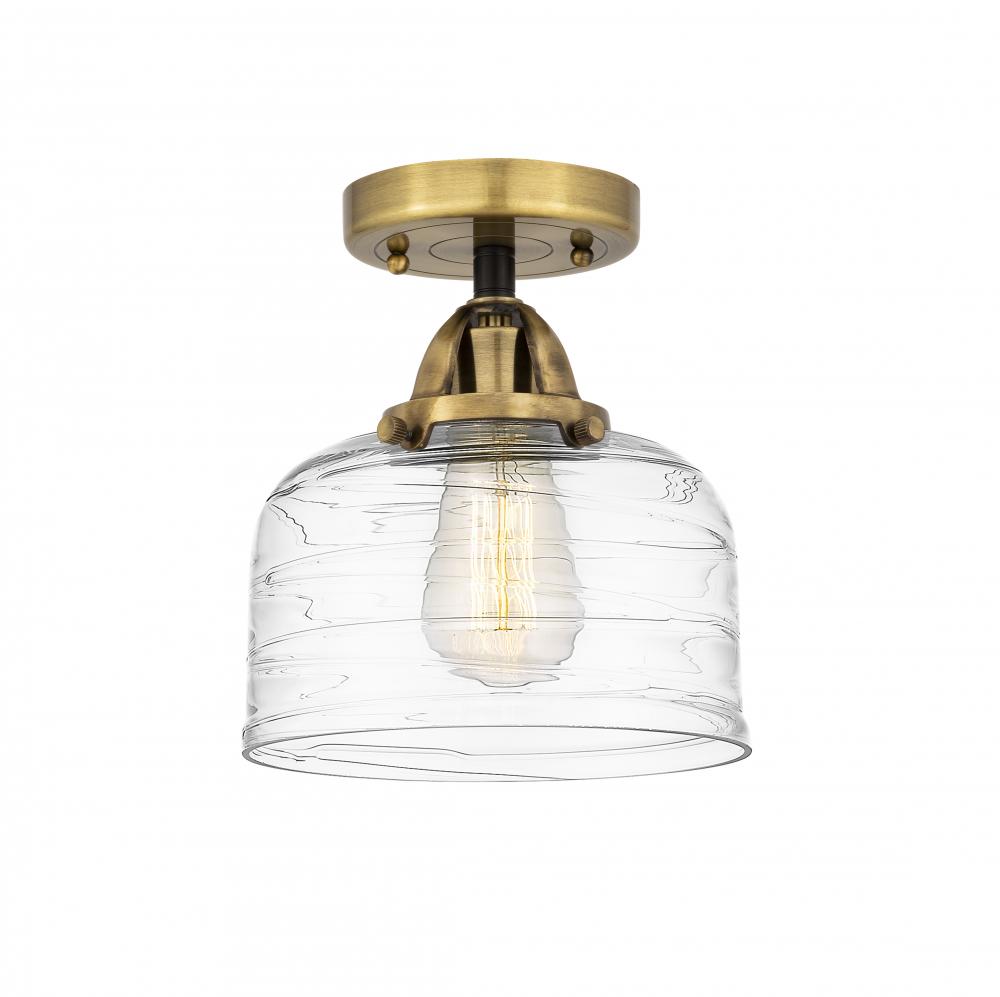 Bell - 1 Light - 8 inch - Black Antique Brass - Semi-Flush Mount