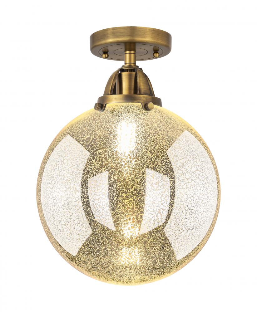 Beacon - 1 Light - 10 inch - Brushed Brass - Semi-Flush Mount