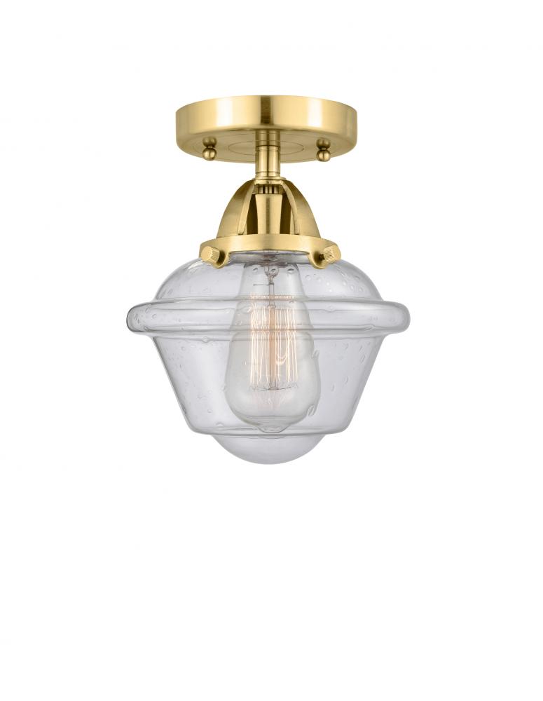 Oxford - 1 Light - 8 inch - Satin Gold - Semi-Flush Mount